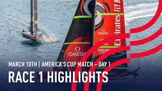 36th America's Cup Race 1 Highlights