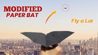 Modified Paper Bat Airplane - How to Make Easy Paper Plane | Origami Airplane Easy, Paper Planes