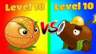 Plants vs Zombies 2 Gameplay - Coconut Cannon 10 vs Citron 10 Max Level Compare Plants in PVZ 2