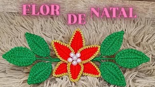 FLOR DE NATAL EM CROCHÊ FÁCIL DE FAZER