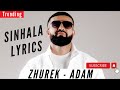 Zhurek Adam Sinhala Lyrics #sinhalalyrics #trendingsongs  #viral #viralsongs #adam #zhurek