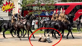 BRAVE TROOPER GETS FLIPPED OFF HORSE IN CENTRAL LONDON