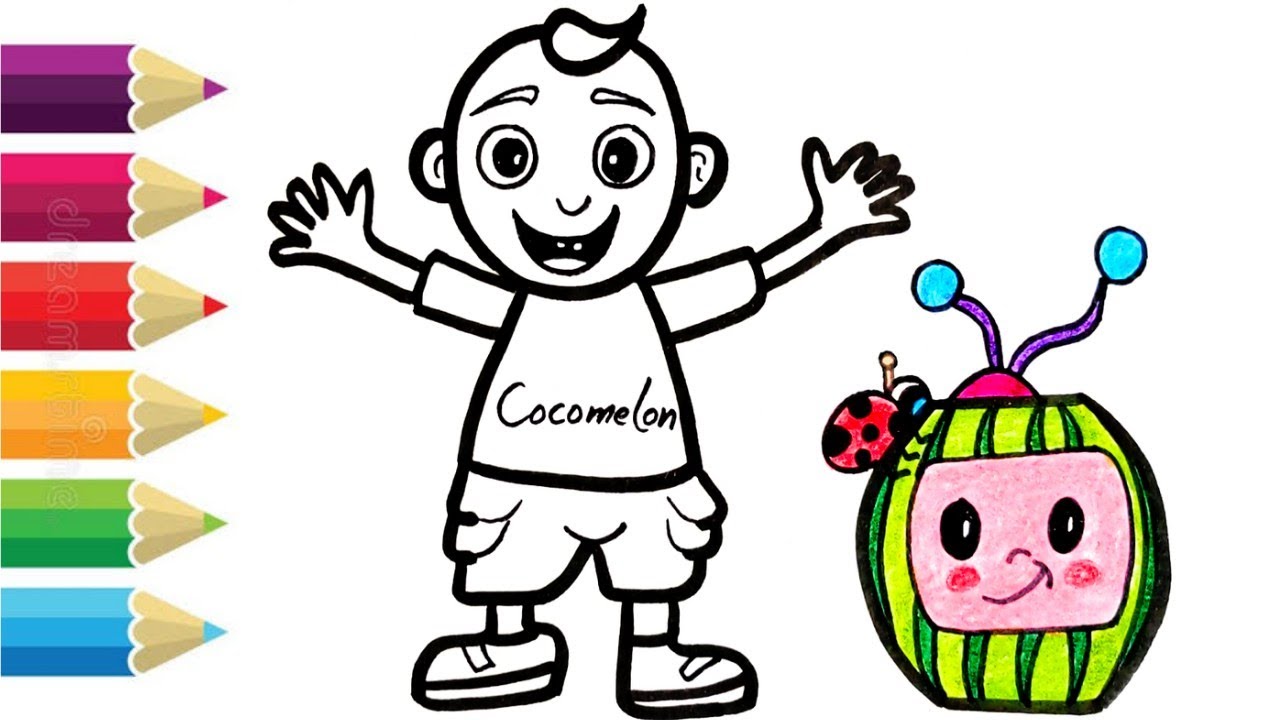 How To Draw JJ From Cocomelon| Cartoon Character Drawing|Drawing For ...