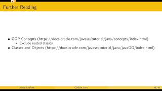COS101 Week 2 Lecture 7: Object Oriented Programming with Java