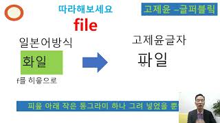 1분만에 바꾸는 영어 발음, 고제윤 글자로, 글자 하나 바꾸면 발음이 달라집니다  화이팅, 화일, 호일,환타,file, foil