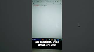 Website Development Crash Course Topic 2024 | #html #css #Js #php #sql