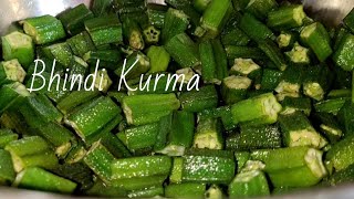 Bhindi kurma / Ladies finger masala curry / Bendakaya kurma / Okra Indian curry