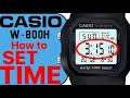 CASIO W-800H - HOW TO SET TIME on Casio w800h in 1 minute