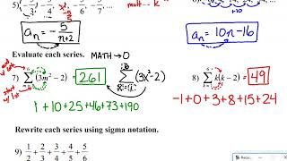 Algebra 2: Chapter 8 Review