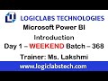 Microsoft Power BI (Day 1) (Weekend Batch-368)