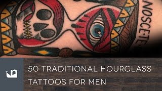 50 Traditional Hourglass Tattoos For Men