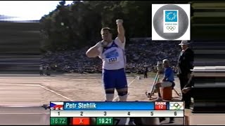 Petr Stehlík (Czech Republic) shot put final 2004 Olympics Athens.