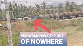 17326 Vishwamanava Express Passing in the middle of the goods train