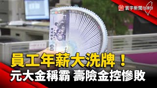 員工年薪大洗牌！元大金稱霸 壽險金控慘敗 @globalnewstw