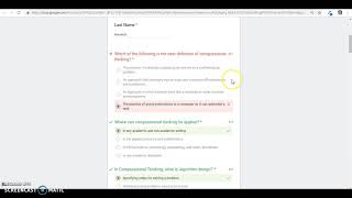 Understanding compuational thinking quiz corrections