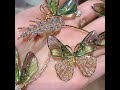 Gold Green Blue Rhinestone Transparent Butterfly Brooches for Women Party Office Insect Brooch Pins