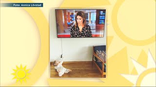 Rania ger bebisen arga blicken : ”Neeej, det är inte på riktigt!” - Nyhetsmorgon (TV4)