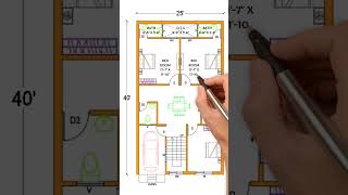 25x40 House Design: Optimal Layouts for Car Parking \u0026 Living Space