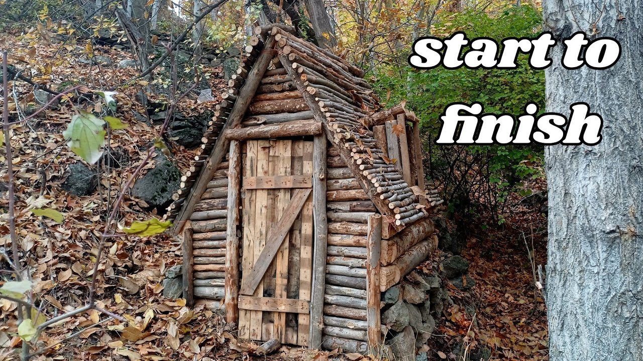 Bushcraft House пёџ Start To Finish Wood Stone Youtube