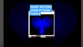 Blue Heart Shape Pattern Using Python Turtle Graphics Design #pythonturtle #python #programming