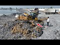 Part -11|Nice Incredible Techniques Skills Dozer Pushing Big Stone ,Truck Spreading Stone Build Road