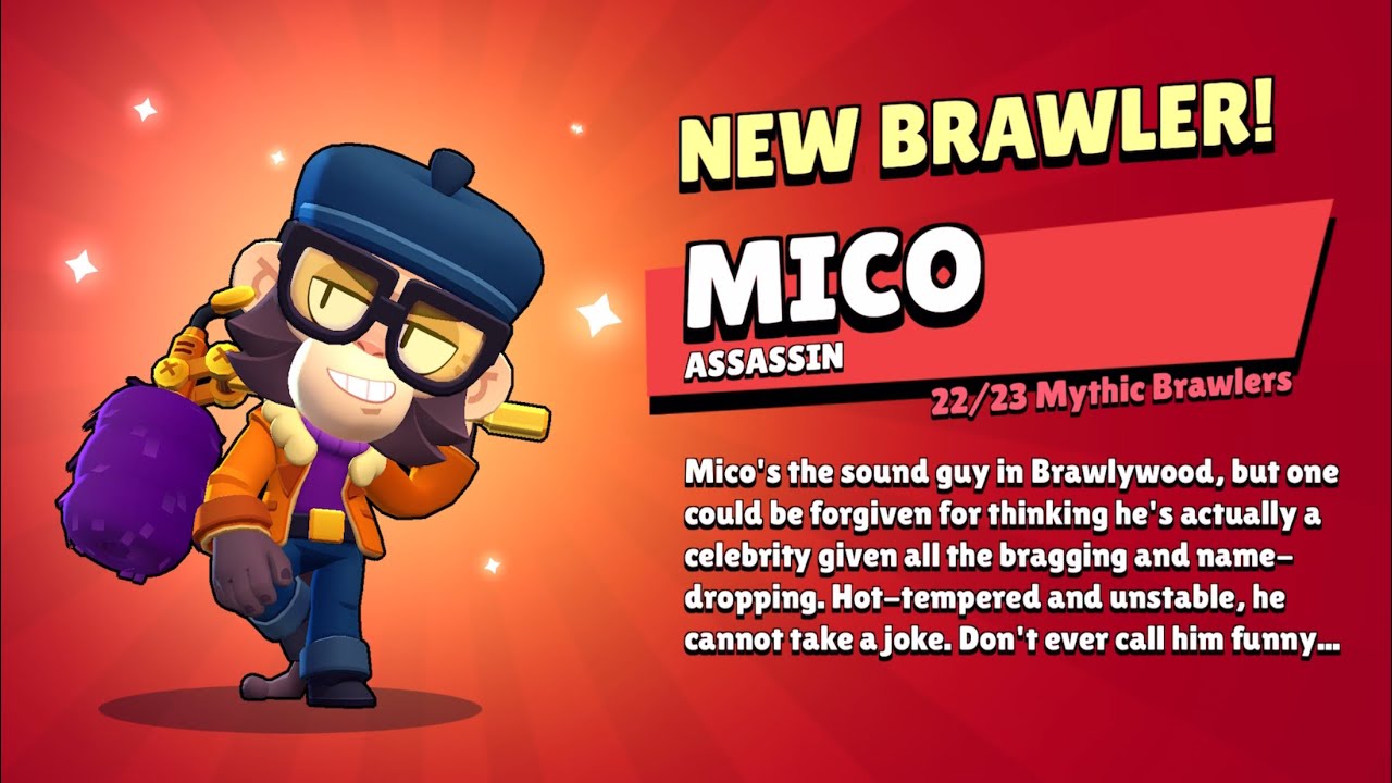 Brawl Stars New Brawler MICO Unlocked - YouTube