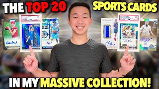 THE TOP 20 SPORTS CARDS IN MY HUGE COLLECTION! 2022 END-OF-YEAR UPDATE! 🥵🔥