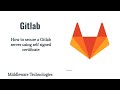 How to secure a Gitlab server using self signed certificate