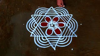 Easy Pongal kolam 2024🌹Sankranti chukkala muggulu🌹Margazhi madham Star kolam🌹geethala muggulu design