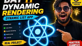 ReactJS Dynamic Rendering & Dynamic List Mini-project 🔥| Beginner to Pro – Step by Step Guide |Basic