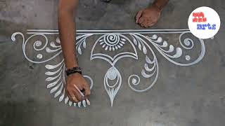 Diwali special beautiful dia alpona design/Mukesh arts