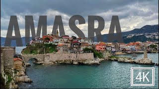 (يوم ماطر في مدينة أماسرا الساحرة / تركيا) 4K Walking in the Rain in Amasra City - Bartin /Turkey