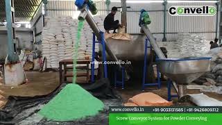 Efficient Powder Material Handling with Convello Screw Conveyor! #Convello #ScrewConveyor