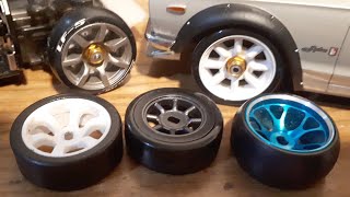 RC 1/24-1/28 drift tire test on Kyosho Mini-Z MA-020 AWD, WL toys, Atomic, domed, DS Racing