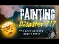 Mid-Painting Disaster! Watch Me Completely Transform It 😱 Fabric texture Painting | Acrylic Art 🎨