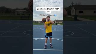 Dennis Rodman in Real Life VS in NBA 2K 🤣💀 #basketball #shorts