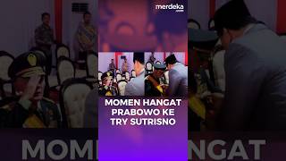 Momen Hangat Prabowo Rapikan Medali Jenderal Try Sutrisno di HUT 79 TNI #merdekadotcom