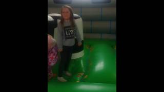 Alys having fun on the bouncy castle