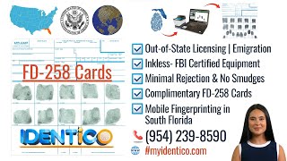 FD-258 Fingerprint Card Fingerprinting Services by IDENTICO