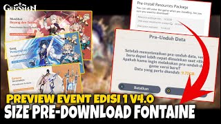 Buset Size Data Fontaine Sampai 33GB !!! Preview Event Edisi 1 v4.0 Genshin Impact