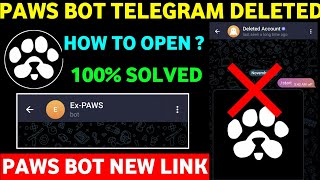 Paws Airdrop Not Opening | Paws Bot Not Opening | How to Open Paws Bot | Paws Telegram Bot Link