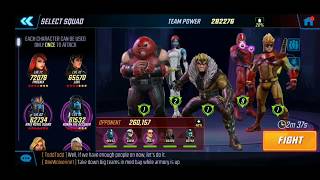 AW Offense - 282k Brotherhood vs 260k Coulson - Marvel Strike Force