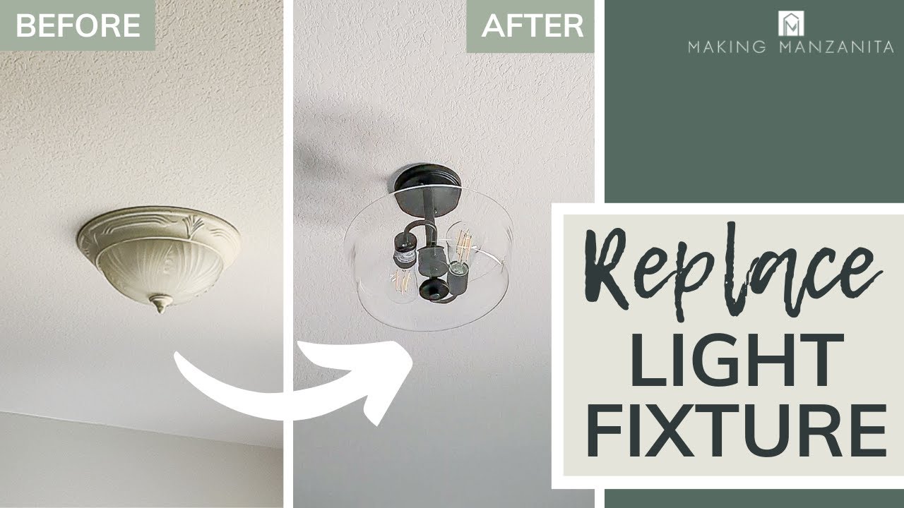 How To Install A Ceiling Light Fixture Youtube