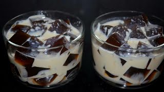 Coffee Jelly Dessert / Creamy Coffee Jelly Dessert Using Agar Agar / Japanese Delicacy