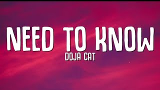 Doja Cat -  Need To Know (Lyrics)
