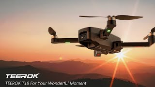 TEEROK T18 Brushless Motor Drone with Camera for Adults,5GHz WIFI 1080P HD FPV Camera Drones