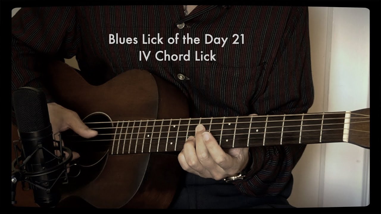 Blues Guitar Lesson "Blues Guitar Lick Of The Day 21” A=432Hz IV Chord ...