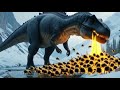 a dinosaur’s unexpected battle against a bee swarm