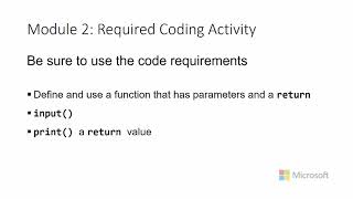 Required Code Description - Introduction to Python: Absolute Beginner Module 2 Video 8