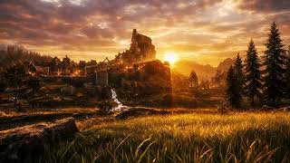 Whiterun | Skyrim | Dragonsreach | Sunset | Ambiance | Live Wallpaper 4K